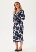 Happy Holly Long Sleeve Wrap Dress Patterned 40/42