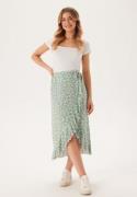 Happy Holly Selima Frill Wrap Skirt Green/Floral 32/34