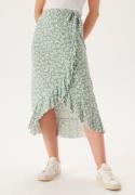 Happy Holly Selima Frill Wrap Skirt Green/Floral 36/38