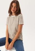 Pieces Pcria Ss Tee Stripes Noos Silver Mink Stripes:bright Whi XS