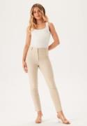 BUBBLEROOM Selene Stretchy Ankle Push-Up Trousers Light beige 36