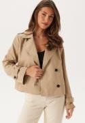 VILA Viaddison L/S SHORT TRENCHCOAT Savannah Tan 40