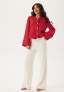 Chiara Forthi Wide Sleeve Bouclé Jacket Red L