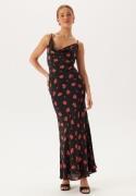 Bardot Monroe Cowl Neck Maxi Dress 194008 Black Floral 40(UK12)