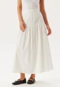 SELECTED FEMME Slfhannah Mw Long Broderi Skirt Bright White 40