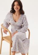 Happy Holly Structured Dress Offwhite/Patterned 32/34