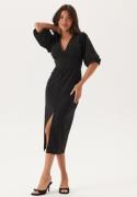 BUBBLEROOM Broderie Anglaise Puff Sleeve Dress Black S