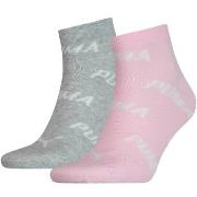 Puma Strumpor 2P BWT Quarter Sock Rosa/Grå Strl 35/38