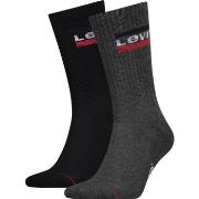 Levis Strumpor 2P Sport Regular Cut Sock Svart/Grå Strl 43/46