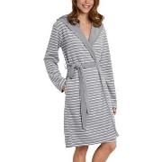 Schiesser Essentials Light Terry Cloth Bathrobe Grå 44 Dam