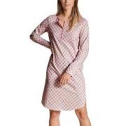 Calida Lovely Nights Nightdress Rosa Mönstrad bomull Medium Dam