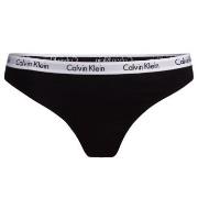 Calvin Klein Trosor Carousel Thong Svart bomull Medium Dam