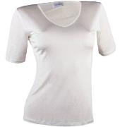 Damella Silk T-Shirt Elfenben silke Medium Dam