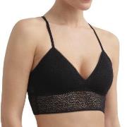 DKNY BH Modern Lace Racerback Longline Bralette Svart nylon Large Dam