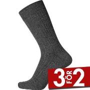 Egtved Strumpor Wool Broadrib Sock Mörkgrå ull Strl 38/40