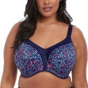 Elomi BH Energise Underwire Sport Support Bra Marin mönstrad G 80 Dam