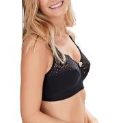 Swegmark BH Cotton Bloom Fairtrade Soft Bra Svart bomull B 90 Dam