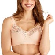 Swegmark BH Cotton Bloom Fairtrade Soft Bra Creme bomull B 85 Dam