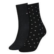 Tommy Hilfiger Strumpor 2P Women Dot Sock Svart Strl 35/38 Dam