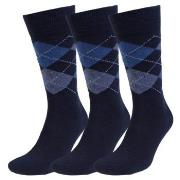 Amanda Christensen Strumpor 3P True Ankle Argyle Sock Marin/Blå Strl 4...