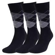 Amanda Christensen Strumpor 3P True Ankle Argyle Sock Svart/Grå Strl 4...