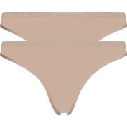 Calvin Klein Trosor 2P One Cotton Stretch Plus Thong Beige bomull 3XL ...