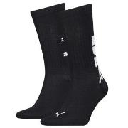 Puma Strumpor 2P Graphic Logo Crew Socks Svart Strl 43/46 Herr