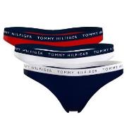 Tommy Hilfiger Trosor 3P Recycled Essentials Thong Röd/Blå Medium Dam