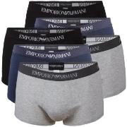 Armani Pure Cotton Trunks Kalsonger 6P Grå/Blå bomull Large Herr