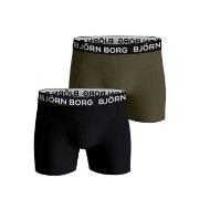 Björn Borg Kalsonger 2P Cotton Stretch Shorts 2112 Svart/Grön bomull L...