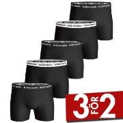 Björn Borg Kalsonger 5P Essential Shorts Solids Svart bomull Large Her...