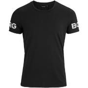 Björn Borg Performance Tee Svart polyester Medium Herr