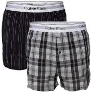 Calvin Klein Kalsonger 2P Modern Cotton Woven Slim Fit Boxer Svart mön...