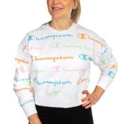 Champion American Classics Women Crewneck Print Vit Mönstrad Large Dam