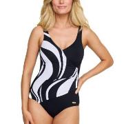Damella Julia Basic Swimsuit Svart/Vit 36 Dam
