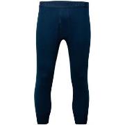 Dovre Three Quarter Long Johns Mörkblå bomull Medium Herr