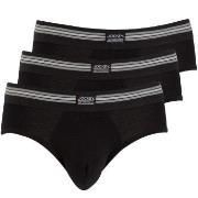 Jockey Kalsonger 3P Cotton Stretch Brief Svart bomull Small Herr