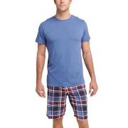 Jockey Night And Day Pyjama Short Sleeve Marin/Röd  Small Herr