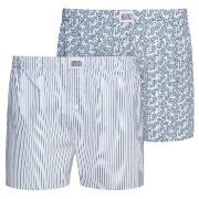 Jockey Kalsonger 2P Woven Boxer Shorts Blå/Vit bomull Medium Herr