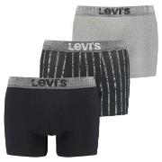 Levis Kalsonger 3P Boxer Giftbox Svart/Grå bomull Large Herr