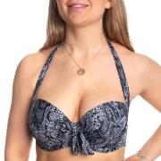 Missya Rose Bikini Strapless Halterneck Print Svart mönstrad E 80 Dam