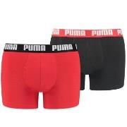 Puma Kalsonger 2P Basic Boxer Svart/Röd bomull Small Herr