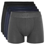 Resteröds Kalsonger 5P Gunnar Bamboo Boxer Grå/Blå Small Herr