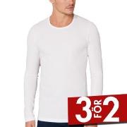 Schiesser 95-5 Organic Cotton Long Sleeve Shirt Vit ekologisk bomull M...