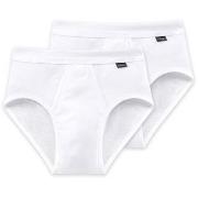 Schiesser Kalsonger 2P Essentials Fine Rib Sports Briefs Vit bomull Me...