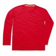 Stedman Active 140 Long Sleeve Röd polyester Large Herr