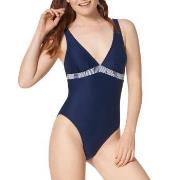 Triumph Summer Waves Padded Swimsuit Mörkblå B 40 Dam