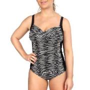 Trofe Graphic Bali Swimsuit Svart/Vit B 36 Dam