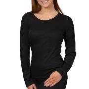 Trofe Wool Bamboo Solids Longsleeve Top Svart X-Large Dam