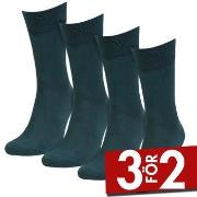 Amanda Christensen Strumpor 4P Bamboo Crew Socks Grön Strl 47/50